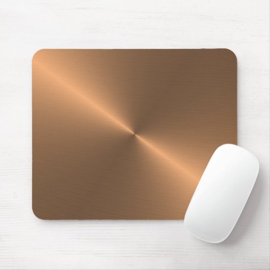 rond geborsteld koper muismat (Met muis)