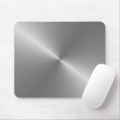 rond geborsteld staal muismat (Met muis)