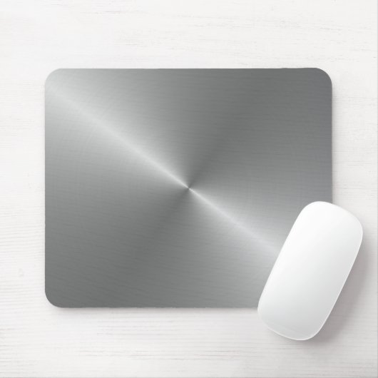 rond geborsteld staal muismat (Met muis)