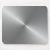 rond geborsteld staal muismat (Voorkant)