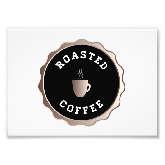 Rond gebrand koffiebord foto afdruk (Voorkant)