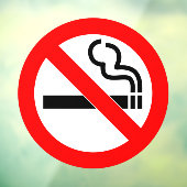 Rond geen rook thuis of op het werk raamsticker (Vel 3)