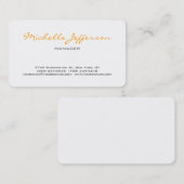 Rond gemaakte Chic-handschrijfscript voor hoek, Vi Visitekaartje (Voorkant / Achterkant)