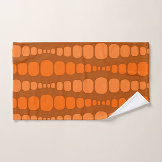 Rond gemaakte Oranje rechthoeken Bad Handdoek (Handdoek)