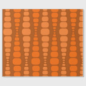 Rond gemaakte Oranje rechthoeken Cadeaupapier (Vlak)