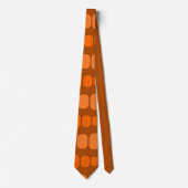 Rond gemaakte Oranje rechthoeken Stropdas (Voorkant)