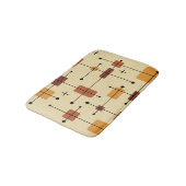 Rond gemaakte rechthoeken vierkantjes Oranje Badmat (Gekanteld)