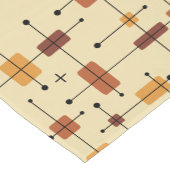 Rond gemaakte rechthoeken vierkantjes Oranje Korte Tafelloper (Hoek)