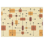 Rond gemaakte rechthoeken vierkantjes Oranje Tafelkleed (Voorkant (Horizontaal))