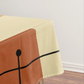 Rond gemaakte rechthoeken vierkantjes Oranje Tafelkleed (Voorbeeld)