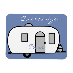 Rond gemaakte reisaanhangwagen Thunder_Cove Magneet