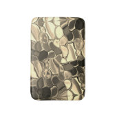 Rond gemaakte vormen in brons of beige, glanzend badmat (Voorkant Verticaal)