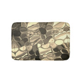 Rond gemaakte vormen in brons of beige, glanzend badmat (Voorkant)