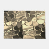 Rond gemaakte vormen in brons of beige, glanzend deurmat (Voorkant)