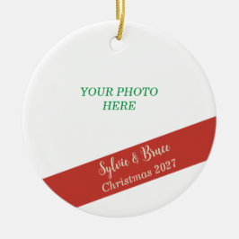 Rond gepersonaliseerd foto Ornament