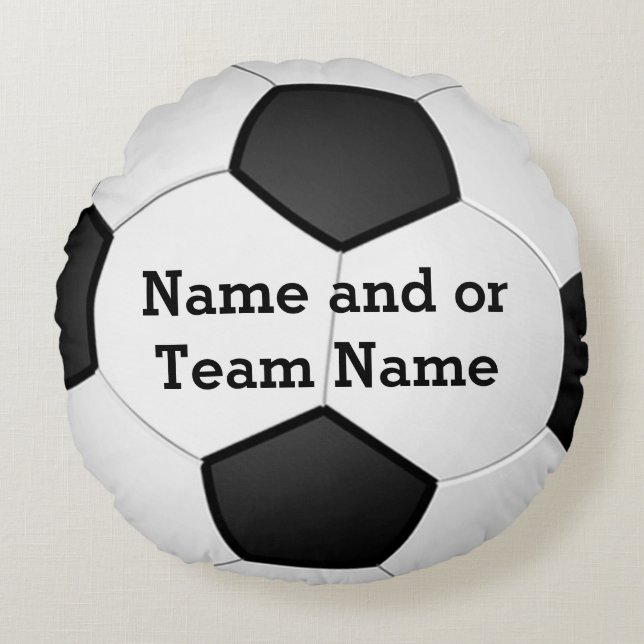 Rond GEPERSONALISEERDE de NAAM of het TEAM van de  Kussen (Voorkant)
