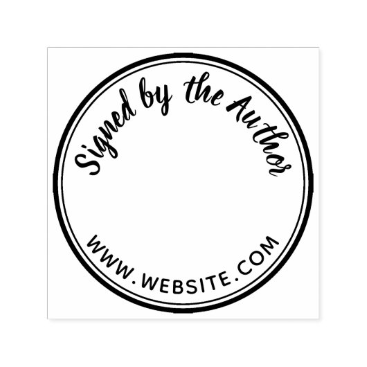 Rond Gesigneerd door Auteur Bookplate Schrijver No Zelfinktende Stempel (Design)