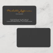 Rond gestelde Gele Visitekaartje van het Manuscrip (Voorkant / Achterkant)