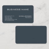 Rond gestelde hoek Visitekaartje met houtskool (Voorkant / Achterkant)