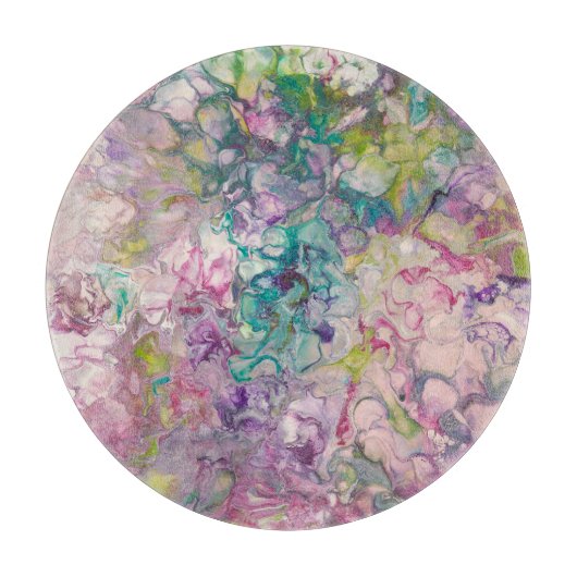 Rond glazen snijvlak snijplank (Voorkant)