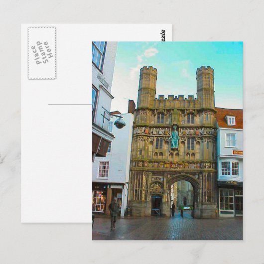 Rond Groot-Brittannië,     Canterbury Cathedraal g Briefkaart (Voorkant / Achterkant)