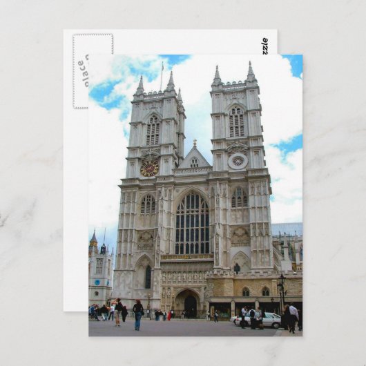 Rond Groot-Brittannië, Westminster Abbey Briefkaart (Voorkant / Achterkant)