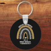 Rond grootmoeder van een middelbare school Afstude Sleutelhanger (Voorkant)