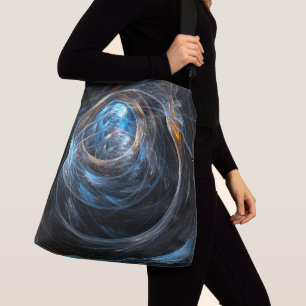 Rond het Abstracte Kunstkruis van de wereld Crossbody Tas