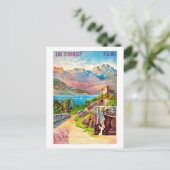Rond het annecy meer, vintage-reis briefkaart (Staand voorkant)