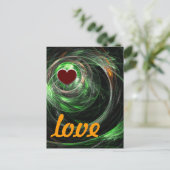 Rond het Briefkaart van de Groene Liefde Wereld (Staand voorkant)