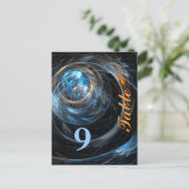 Rond het Briefkaart van het Aantal van de Wereldli (Staand voorkant)