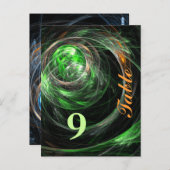 Rond het Briefkaart van het Groene Aantal van de W (Voorkant / Achterkant)