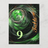 Rond het Briefkaart van het Groene Aantal van de W (Voorkant)