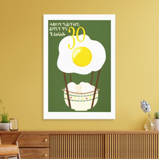 Rond het dieet in 30 eieren canvas afdruk (Insitu (Woonkamer))