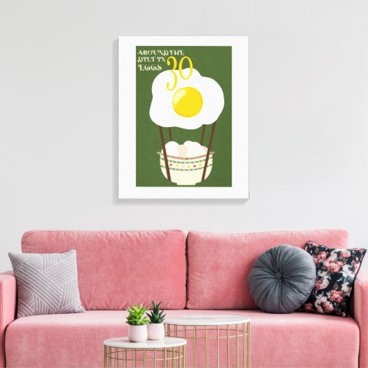 Rond het dieet in 30 eieren canvas afdruk (Insitu (Woonkamer))