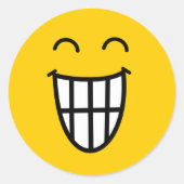 Rond het gezicht ronde sticker (Voorkant)