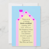 Rond het huis bruids douche uitnodiging — Huis (Achterkant)