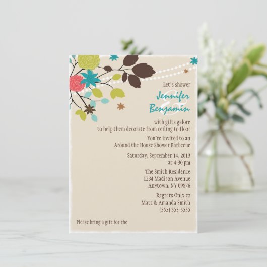 Rond het Huis van de Huisparen Uitnodiging van de  (Staand voorkant)