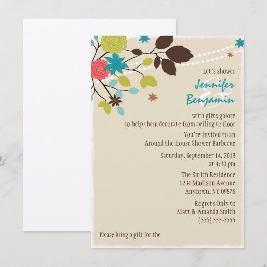 Rond het Huis van de Huisparen Uitnodiging van de  (Voorkant / Achterkant)