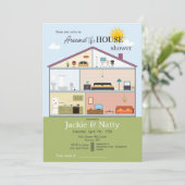 Rond het Huis Vrijgezellenfeest Kaart (Staand voorkant)