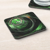 Rond het Onderzetter van het World Green Abstract  (Linkerzijde)