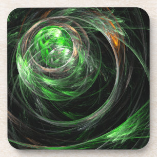 Rond het Onderzetter van het World Green Abstract 