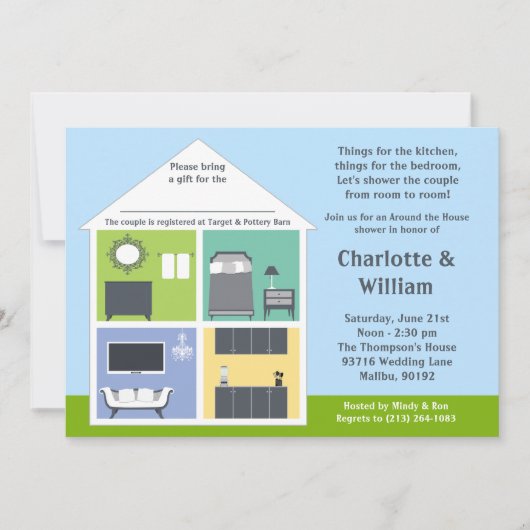 Rond het Vrijgezellenfeest van de Huisschoen Kaart (Voorkant)