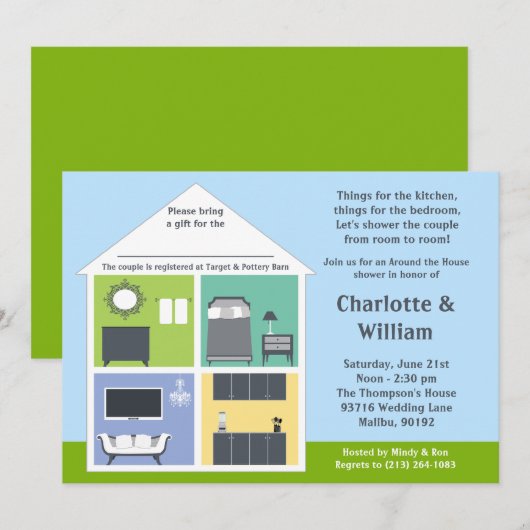 Rond het Vrijgezellenfeest van de Huisschoen Kaart (Voorkant / Achterkant)