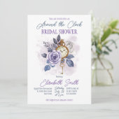 Rond het vrijgezellenfeest van de klok kaart (Staand voorkant)