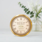 Rond het vrijgezellenfeest van de klok kaart (Staand voorkant)