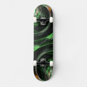 Rond het World Green Abstract Art Skateboard (Voorkant)