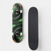 Rond het World Green Abstract Art Skateboard (Voorkant)