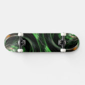 Rond het World Green Abstract Art Skateboard (Horizontaal)