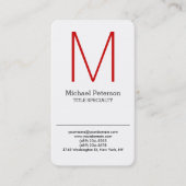 Rond hoekverfijnd Monogram Visitekaartje (Voorkant)